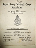 RAMC Association membership card 1963 version