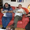 John Mannering and Ken (messy eater!)